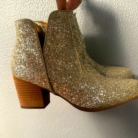 Not Rated Sparkling Gold Ankle Booties - Picture 1 of 6